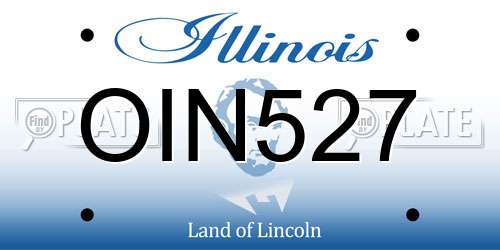 OIN527 Illinois License Plate