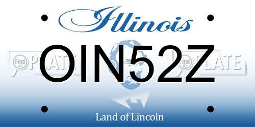 OIN52Z Illinois License Plate