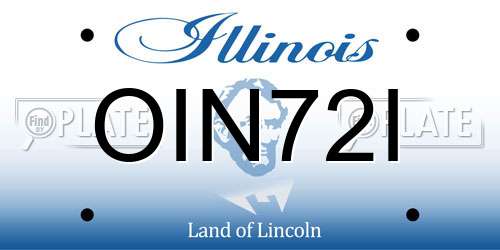 OIN72I Illinois License Plate
