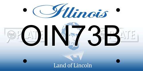 OIN73B Illinois License Plate