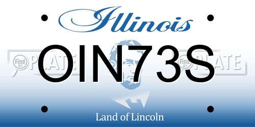 OIN73S Illinois License Plate