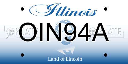 OIN94A Illinois License Plate