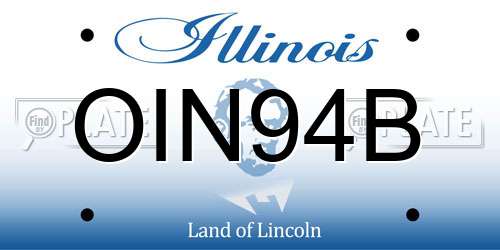 OIN94B Illinois License Plate