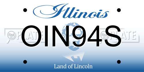 OIN94S Illinois License Plate