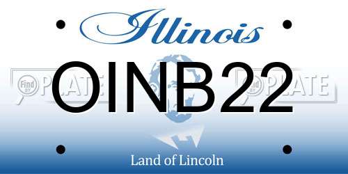 OINB22 Illinois License Plate