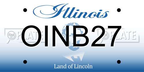 OINB27 Illinois License Plate