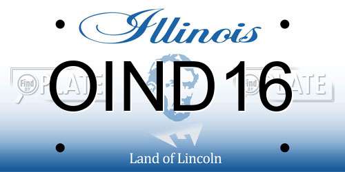 OIND16 Illinois License Plate