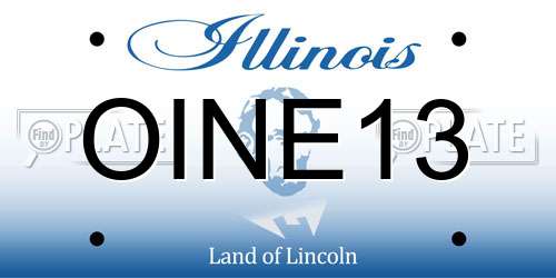 OINE13 Illinois License Plate