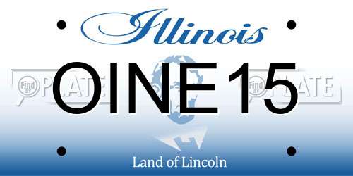 OINE15 Illinois License Plate