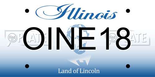 OINE18 Illinois License Plate
