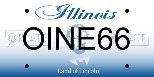 OINE66 Illinois License Plate