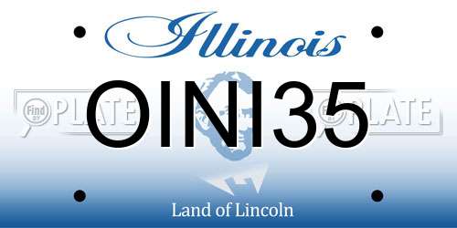 OINI35 Illinois License Plate