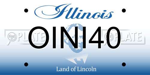 OINI40 Illinois License Plate