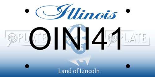 OINI41 Illinois License Plate
