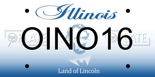 OINO16 Illinois License Plate
