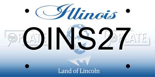 OINS27 Illinois License Plate