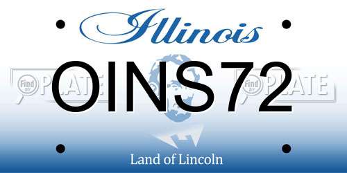 OINS72 Illinois License Plate