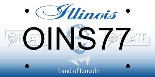 OINS77 Illinois License Plate