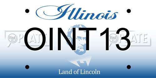 OINT13 Illinois License Plate