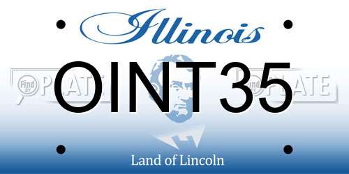 OINT35 Illinois License Plate