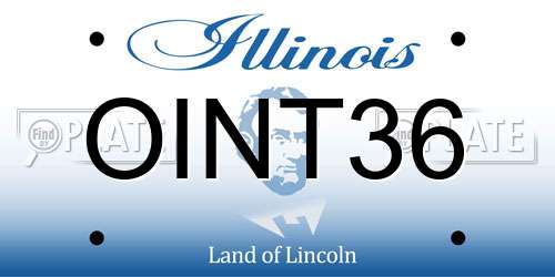 OINT36 Illinois License Plate