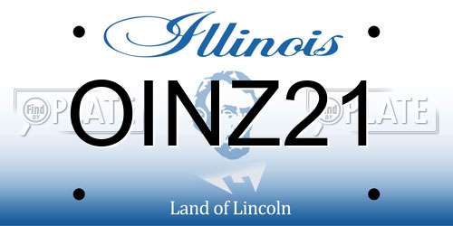 OINZ21 Illinois License Plate