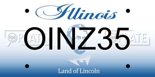 OINZ35 Illinois License Plate