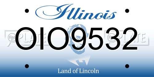 OIO9532 Illinois License Plate