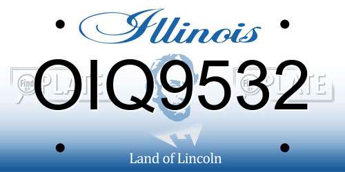 OIQ9532 Illinois License Plate