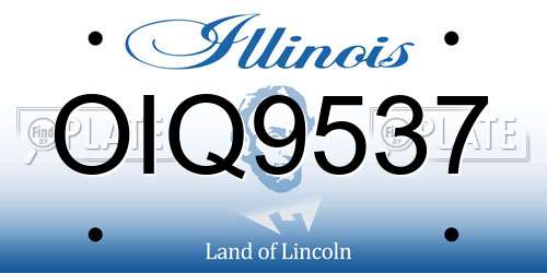 OIQ9537 Illinois License Plate