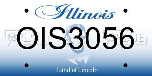 OIS3056 Illinois License Plate