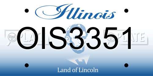 OIS3351 Illinois License Plate