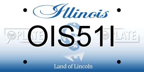 OIS51I Illinois License Plate