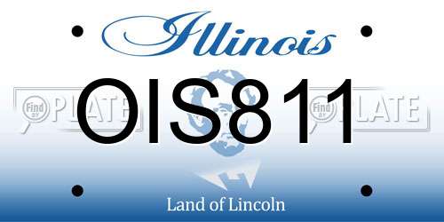 OIS811 Illinois License Plate