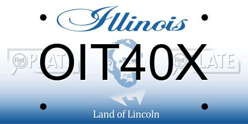 OIT40X Illinois License Plate