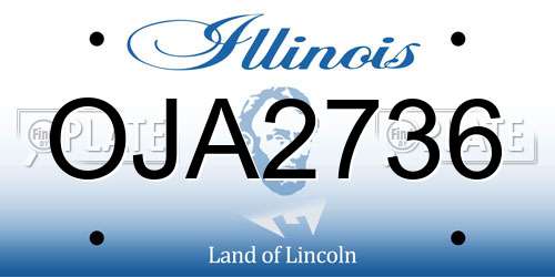 OJA2736 Illinois License Plate