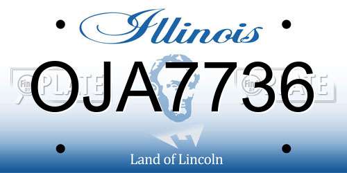 OJA7736 Illinois License Plate