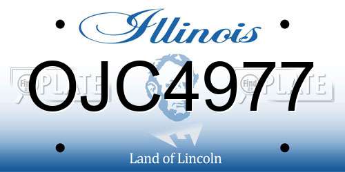 OJC4977 Illinois License Plate