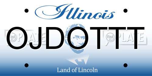 OJDOTTT Illinois License Plate