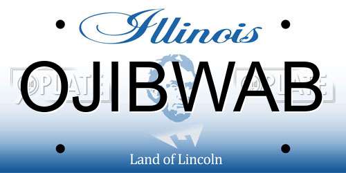 OJIBWAB Illinois License Plate