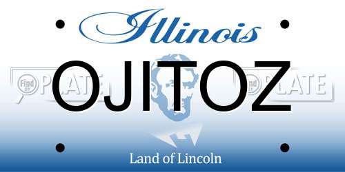 OJITOZ Illinois License Plate