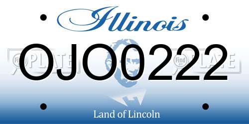 OJO0222 Illinois License Plate
