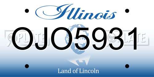 OJO5931 Illinois License Plate