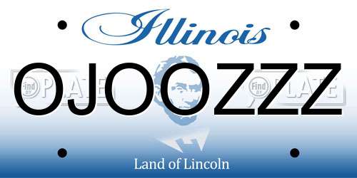 OJOOZZZ Illinois License Plate