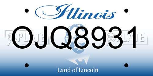 OJQ8931 Illinois License Plate