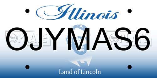 OJYMAS6 Illinois License Plate