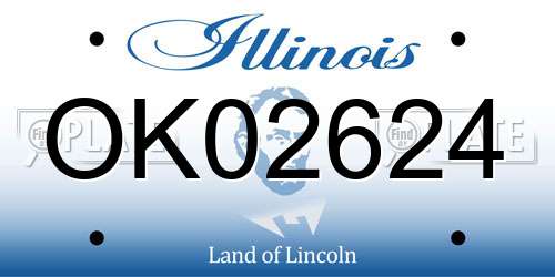 OK02624 Illinois License Plate