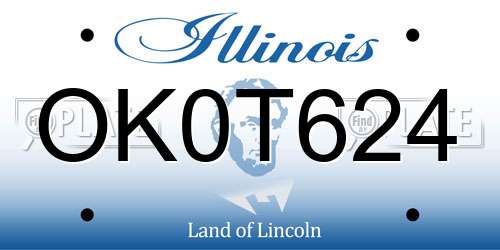 OK0T624 Illinois License Plate