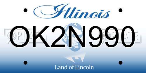 OK2N990 Illinois License Plate
