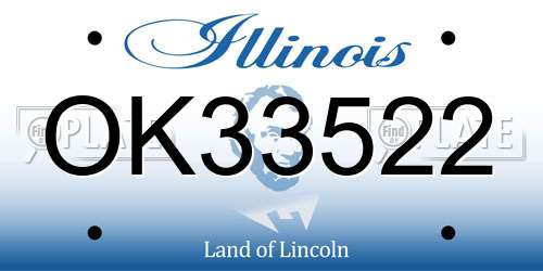 OK33522 Illinois License Plate